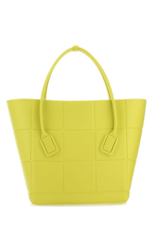 BOTTEGA VENETA | Acid green rubber Arco shopping bag