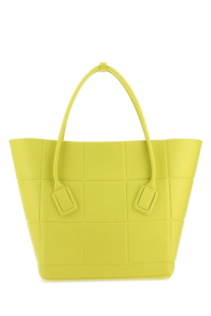 BOTTEGA VENETA | Acid green rubber Arco shopping bag