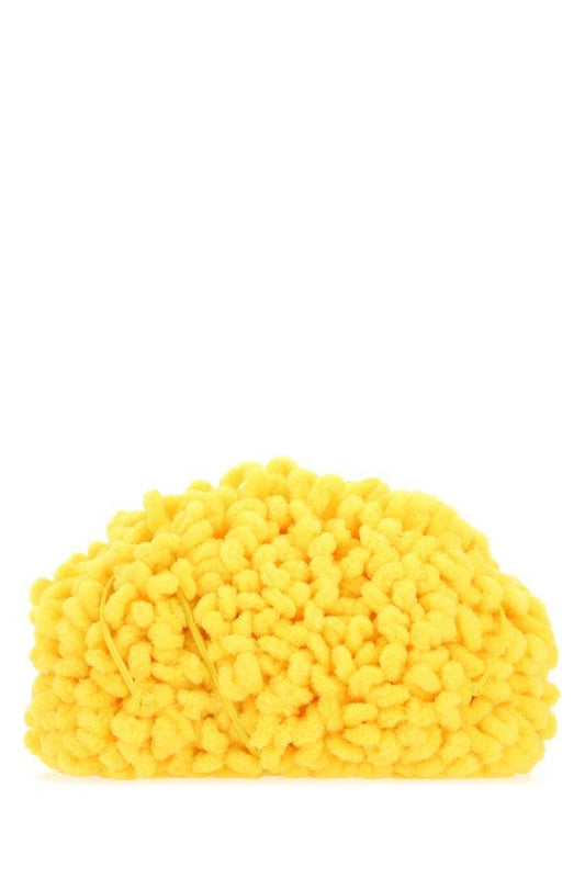 BOTTEGA VENETA | Yellow chenille mini clutch