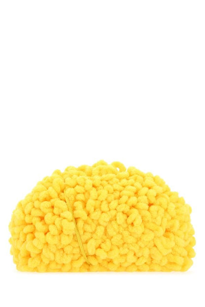 BOTTEGA VENETA | Yellow chenille mini clutch