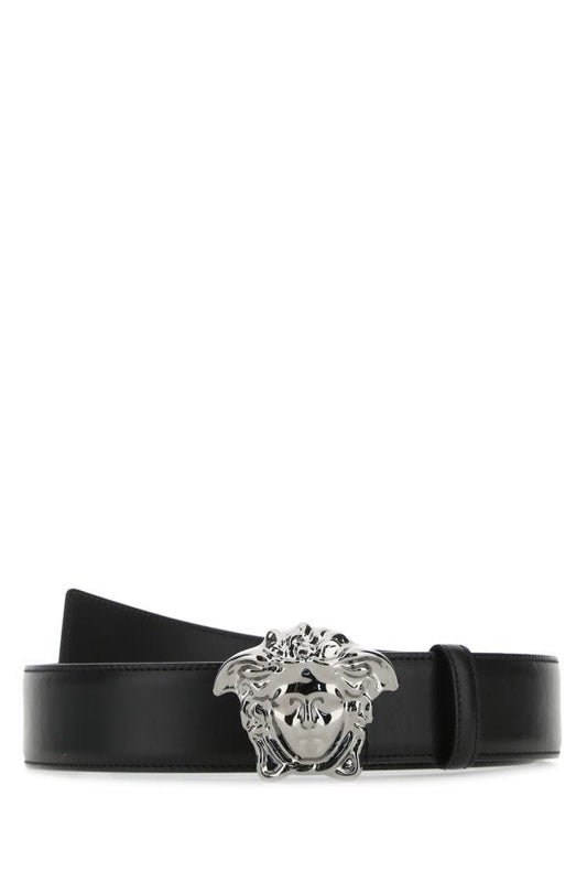 VERSACE | Black leather belt