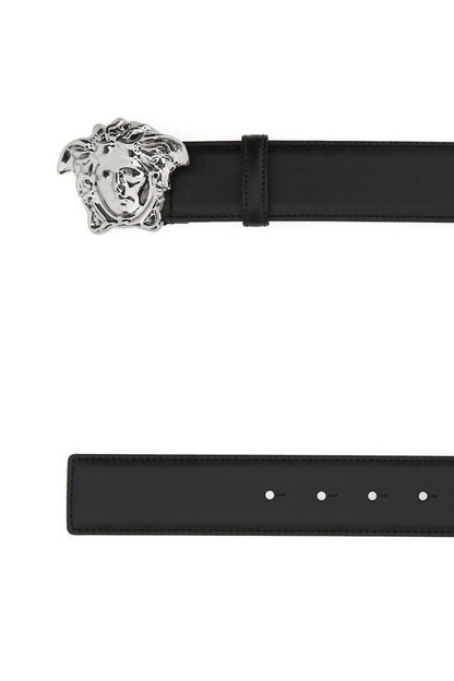VERSACE | Black leather belt