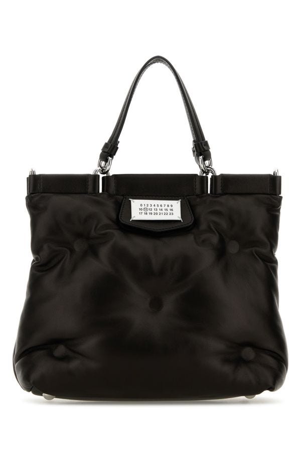 MAISON MARGIELA | Black nappa leather small Glam Slam shopping bag