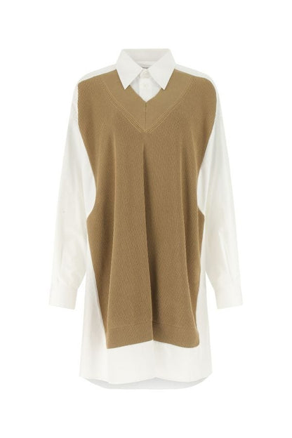MAISON MARGIELA | Two-tone cotton Spliced dress
