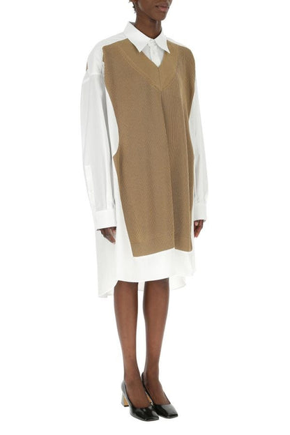 MAISON MARGIELA | Two-tone cotton Spliced dress