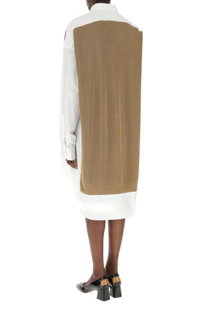 MAISON MARGIELA | Two-tone cotton Spliced dress