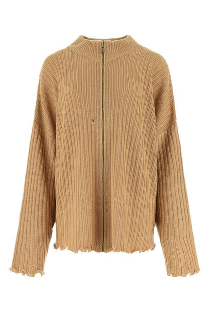 MAISON MARGIELA | Camel wool blend oversize cardigan