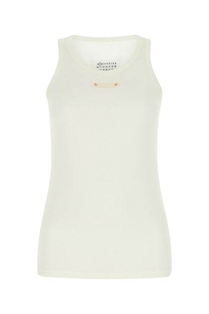 MAISON MARGIELA | Ivory cotton blend tank top