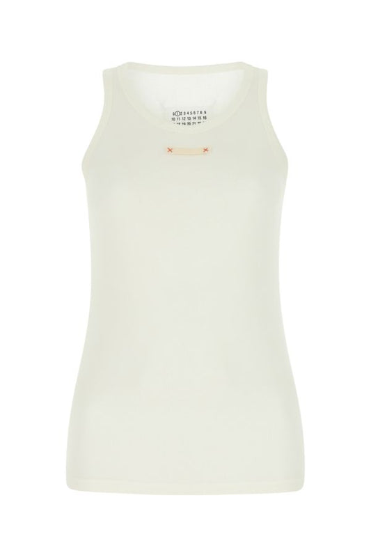 MAISON MARGIELA | Ivory cotton blend tank top