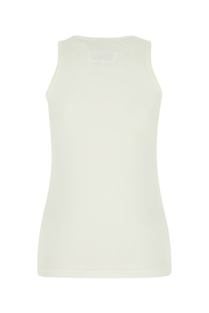MAISON MARGIELA | Ivory cotton blend tank top