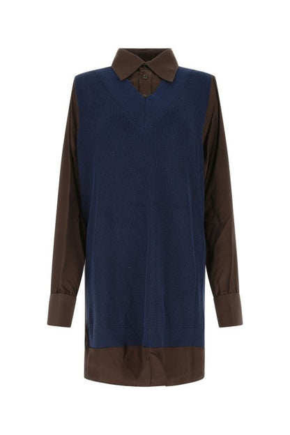 MAISON MARGIELA | Two-tone viscose blend and cotton oversize shirt