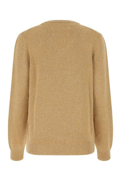 MAISON MARGIELA | Melange mustard wool blend oversize sweater
