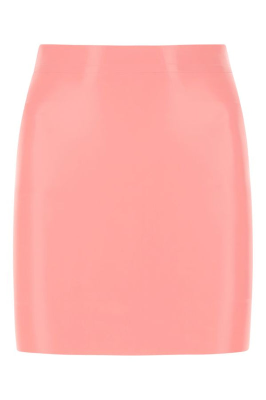 VERSACE | Pink latex mini skirt