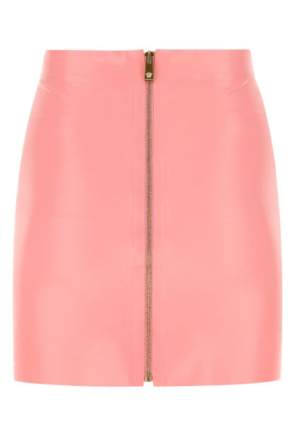 VERSACE | Pink latex mini skirt
