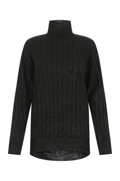 BALENCIAGA | Black silk blend oversize sweater