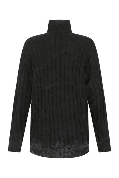 BALENCIAGA | Black silk blend oversize sweater