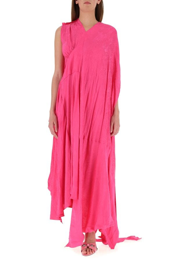 BALENCIAGA | Two-tone viscose dress