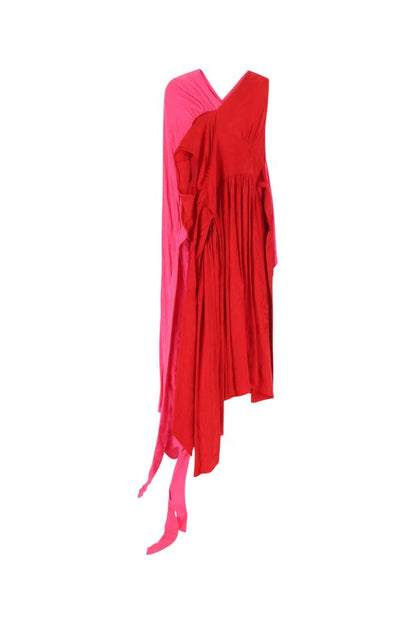 BALENCIAGA | Two-tone viscose dress