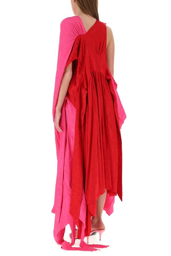 BALENCIAGA | Two-tone viscose dress