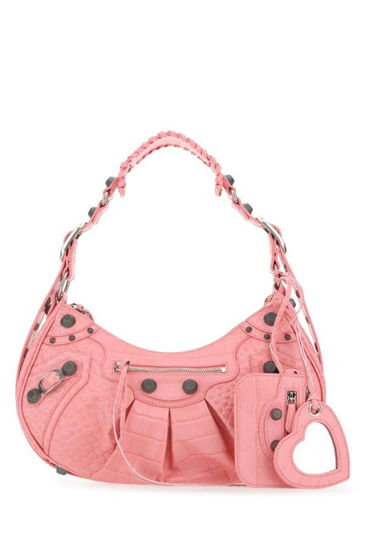 BALENCIAGA | Pink leather Le Cagole S shoulder bag