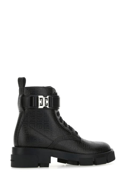 GIVENCHY | Black leather Terra ankle boots