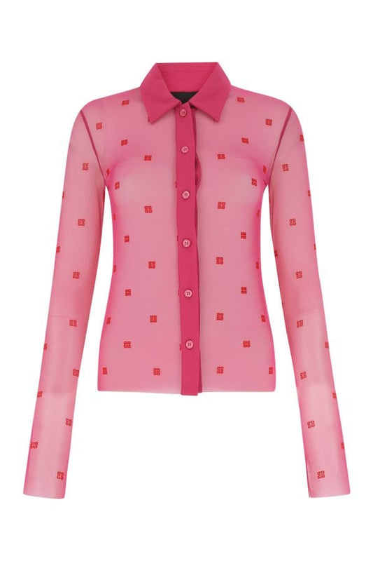 GIVENCHY | Embroidered mesh shirt