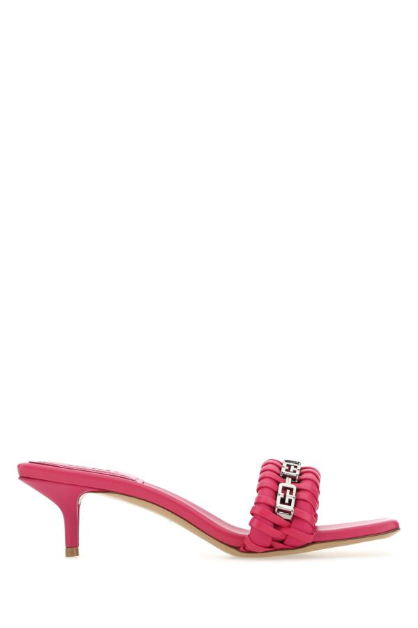 GIVENCHY | Fuchsia nappa leather G Woven mules
