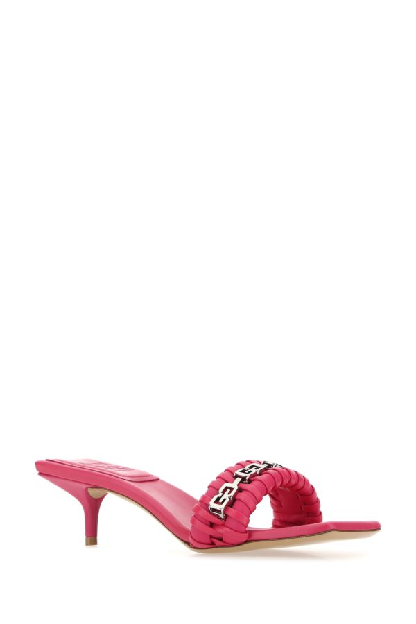 GIVENCHY | Fuchsia nappa leather G Woven mules