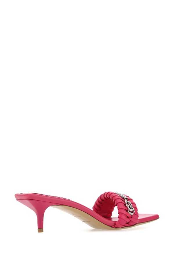 GIVENCHY | Fuchsia nappa leather G Woven mules
