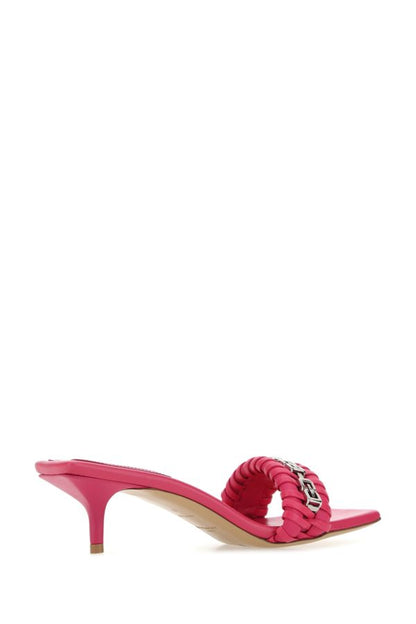 GIVENCHY | Fuchsia nappa leather G Woven mules