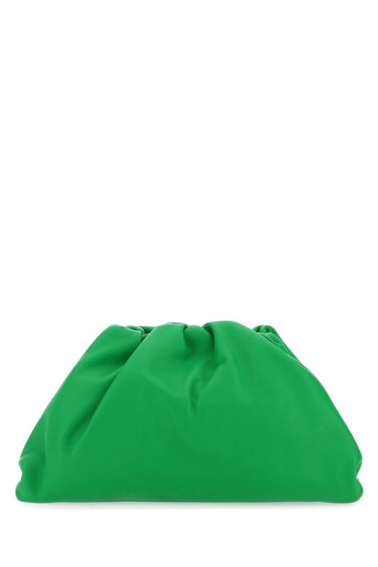 BOTTEGA VENETA | Grass green nappa leather Teen Pouch clutch