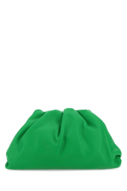BOTTEGA VENETA | Grass green nappa leather Teen Pouch clutch