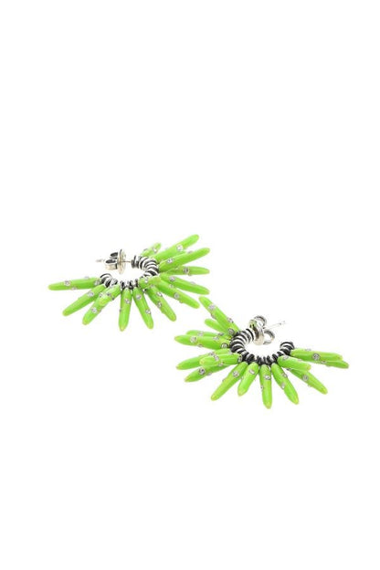 BOTTEGA VENETA | Acid green 925 silver Cone earrings