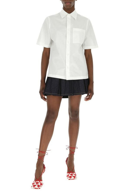 BOTTEGA VENETA | Dark blue denim mini skirt