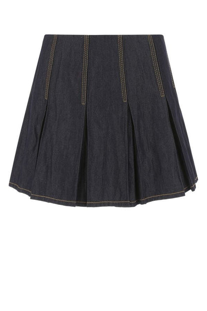 BOTTEGA VENETA | Dark blue denim mini skirt