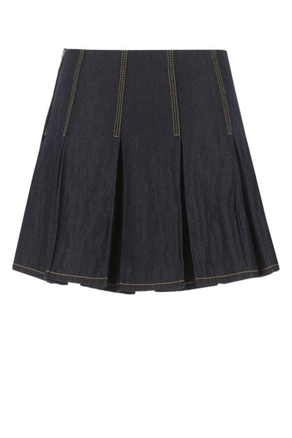 BOTTEGA VENETA | Dark blue denim mini skirt