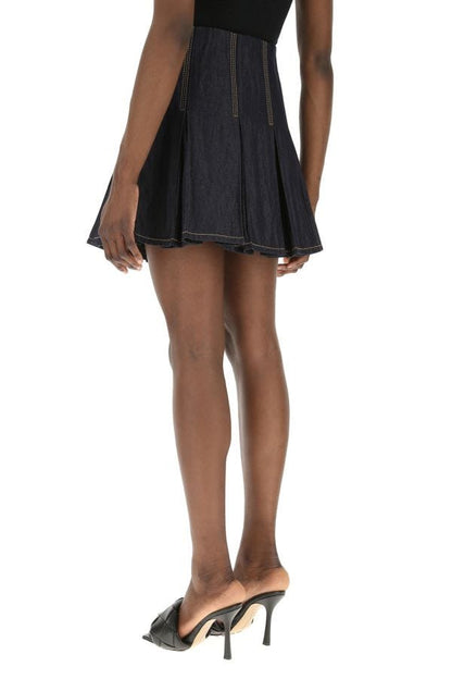 BOTTEGA VENETA | Dark blue denim mini skirt