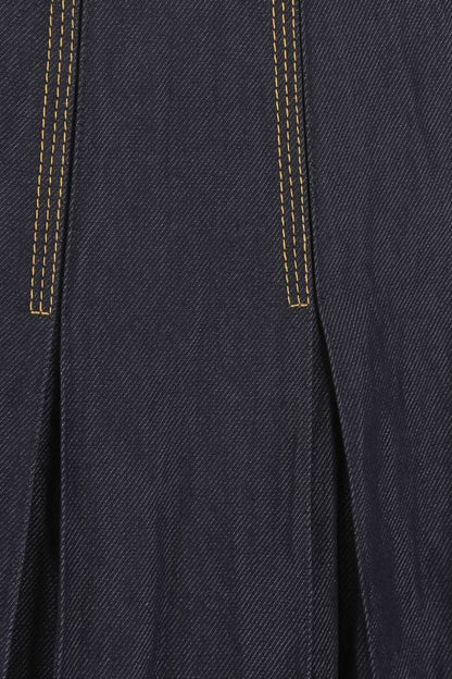 BOTTEGA VENETA | Dark blue denim mini skirt