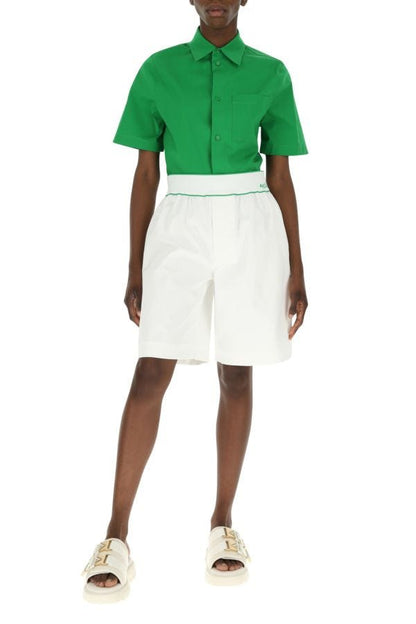 BOTTEGA VENETA | White cotton bermuda shorts