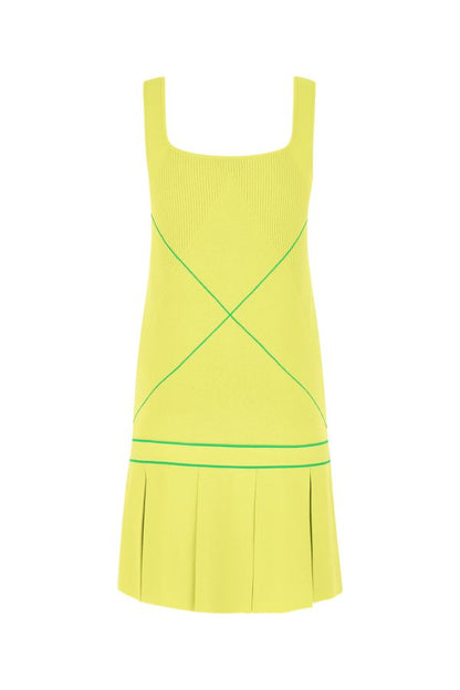 BOTTEGA VENETA | Acid green viscose blend dress