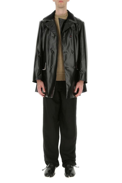 MAISON MARGIELA | Black PVC trench coat