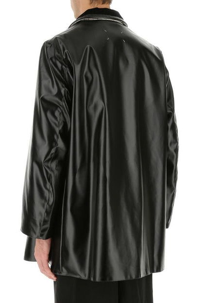 MAISON MARGIELA | Black PVC trench coat