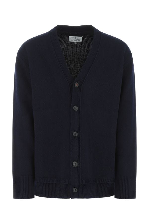 MAISON MARGIELA | Blue wool blend oversize cardigan