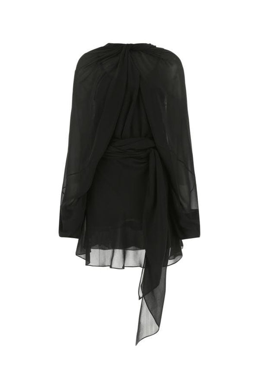 MAISON MARGIELA | Black silk mini dress