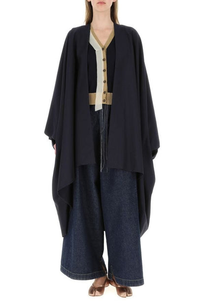 MAISON MARGIELA | NAvy blue wool blend cape