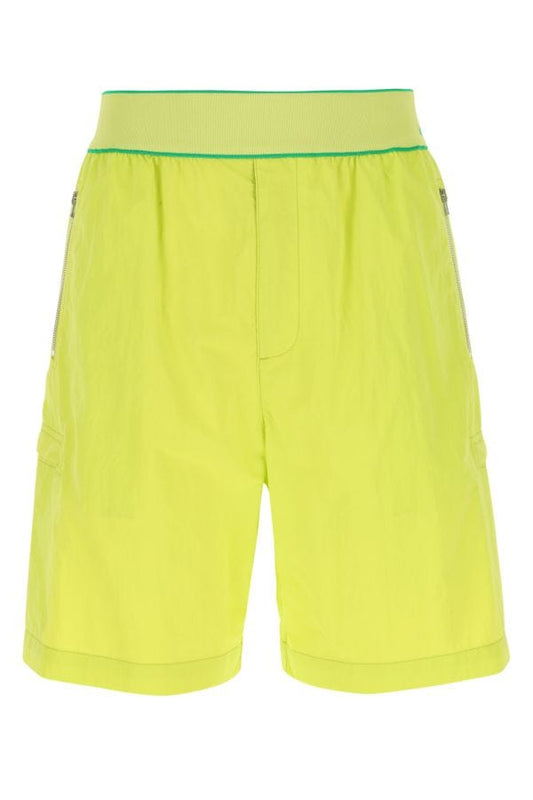 BOTTEGA VENETA | Acid green nylon bermuda shorts