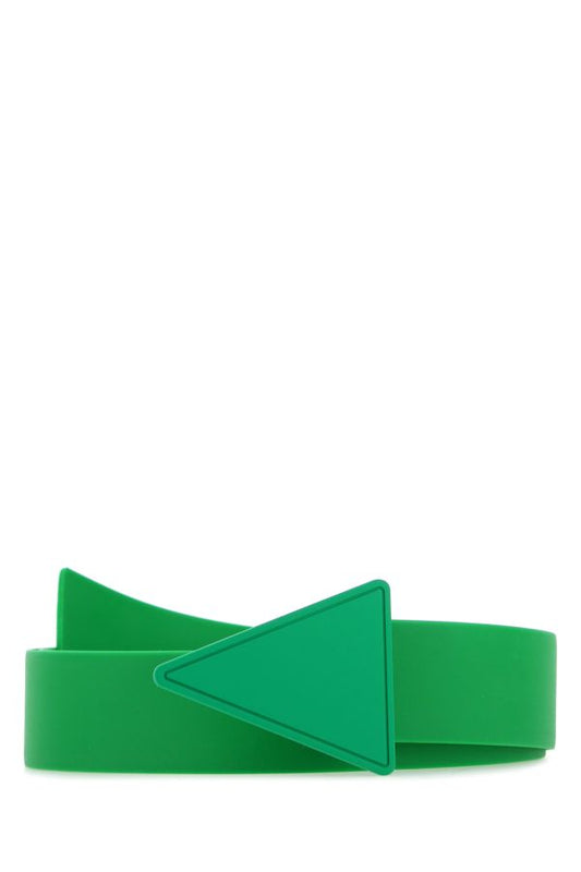 BOTTEGA VENETA | Grass green rubber Triangle belt