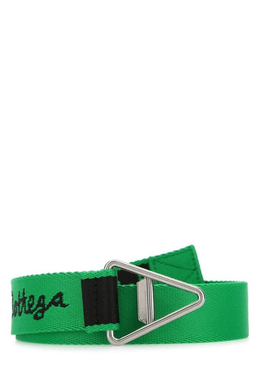 BOTTEGA VENETA | Grass green polyester belt
