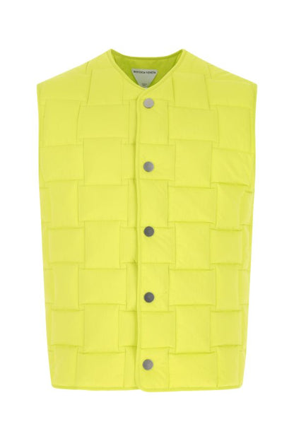 BOTTEGA VENETA | Fluo yellow nylon padded vest