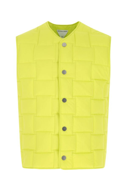 BOTTEGA VENETA | Fluo yellow nylon padded vest